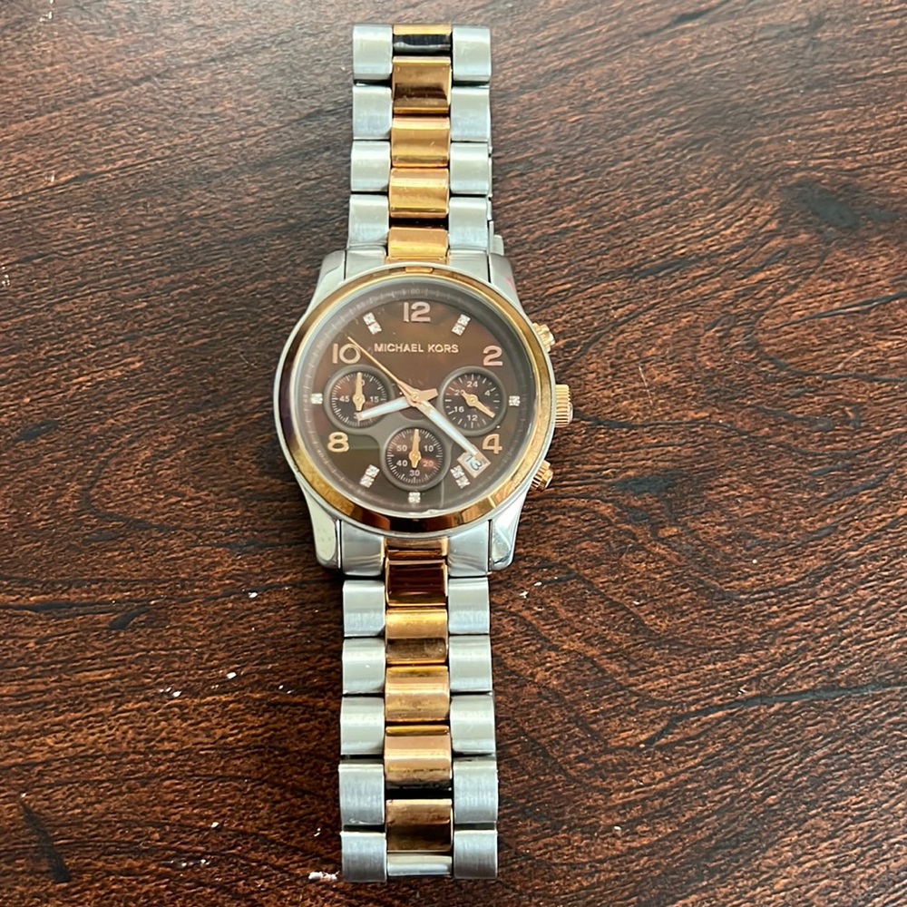 MICHAEL KORS stainless/gold watch